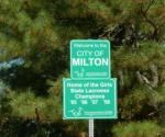 Milton Ga city limit sign